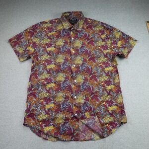 Bonobos Shirt Mens L Long Multicolor Tropical Jungle Print Button Up